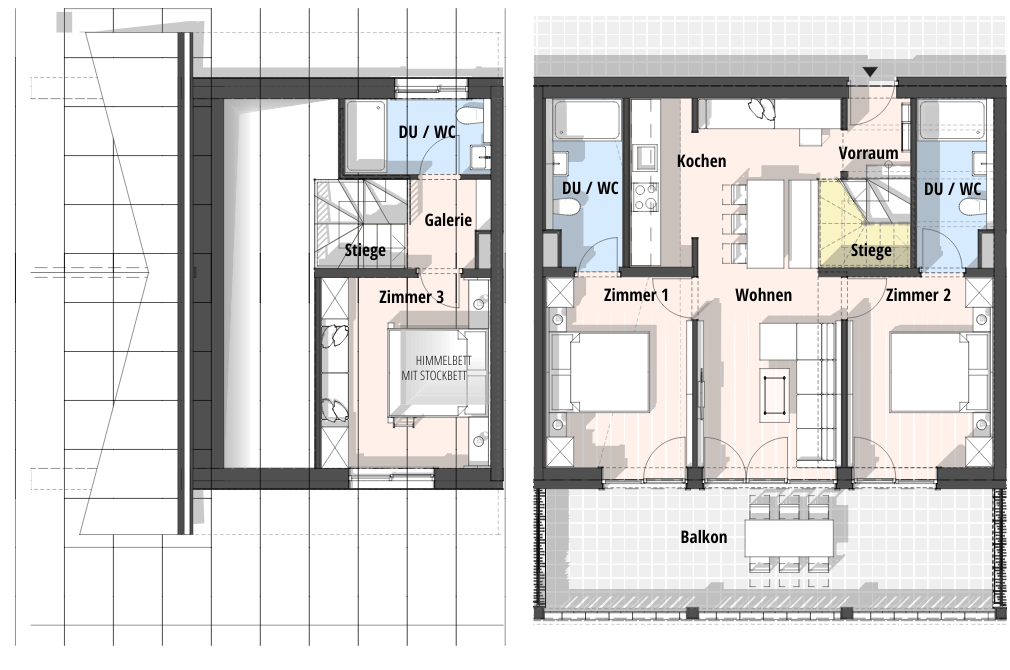 Grundriss Apartment 22 mit Balkon